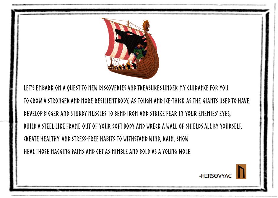 Hersovyac Viking personal trainer norse quote and saying hersovyac norse quote and saying