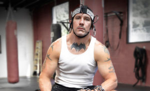 Mike Bruce the Machine wearing it's MMB Pro Harness